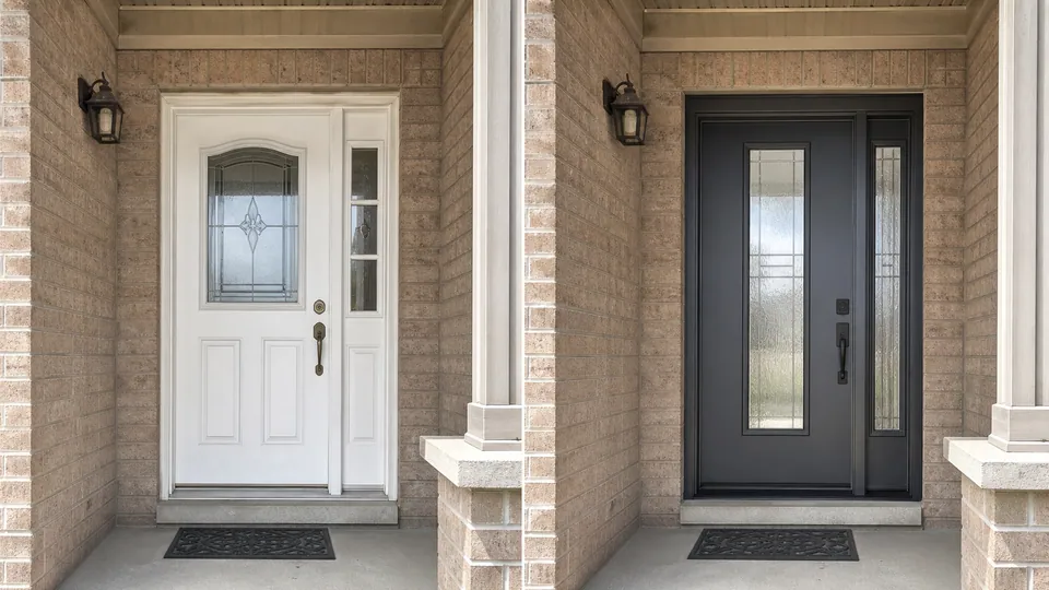 Black Front Door with Glass