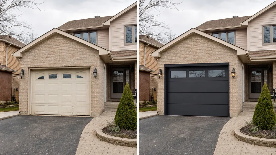Black Horizontal Garage Door